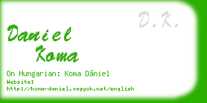 daniel koma business card